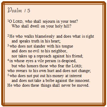 Bible Psalm 15